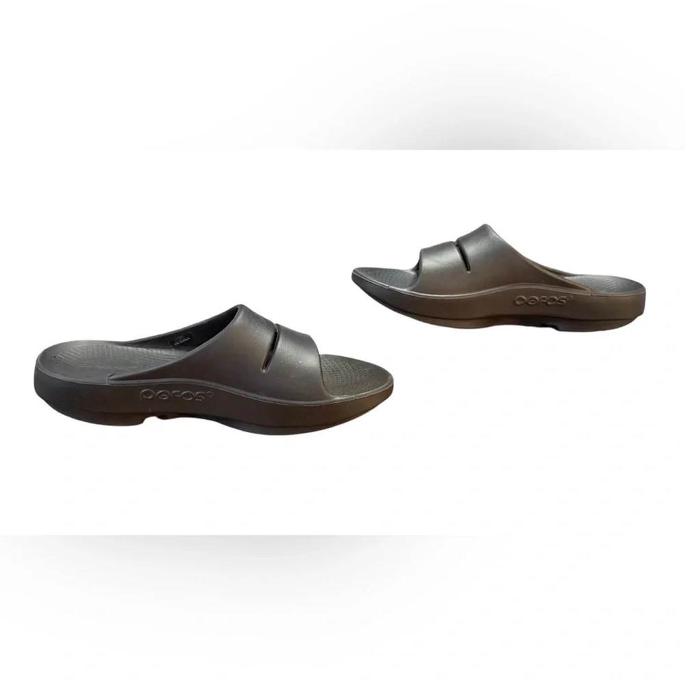 OOFOS OOahh Recovery Slide Sandals Women’s Size 8 Men’s Size 6 Black - Picture 5 of 8